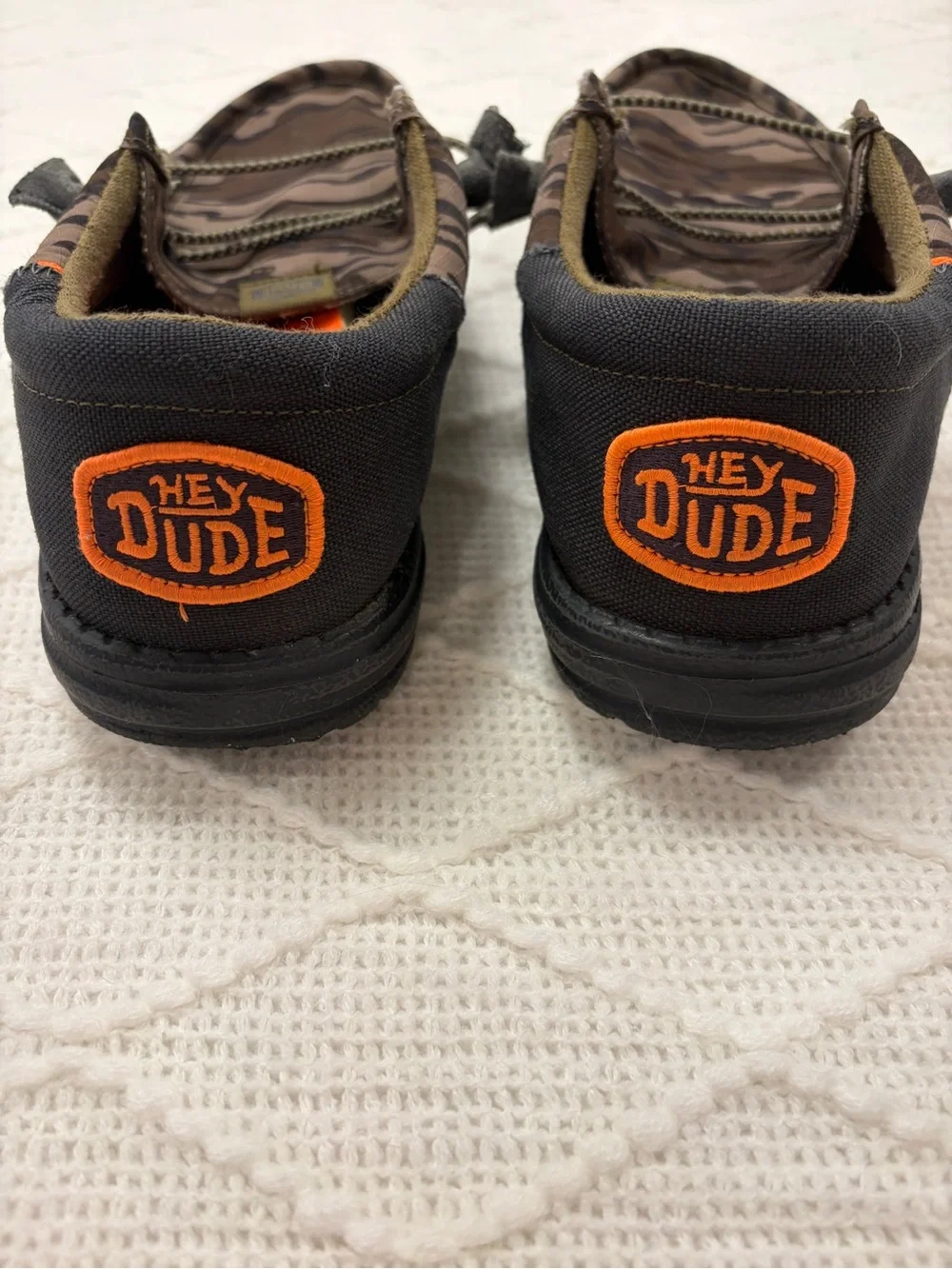 HEYDUDE Wally Funk Mossy Oak Black Camo Men’s Size 10